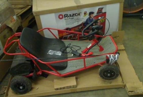 Compact kids dune buggy with powerful 350 watt electric motor Reaches