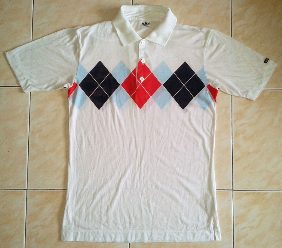  VINTAGE 80s ADIDAS TENNIS IVAN LENDL STEFAN EDBERG POLO JERSY T SHIRT