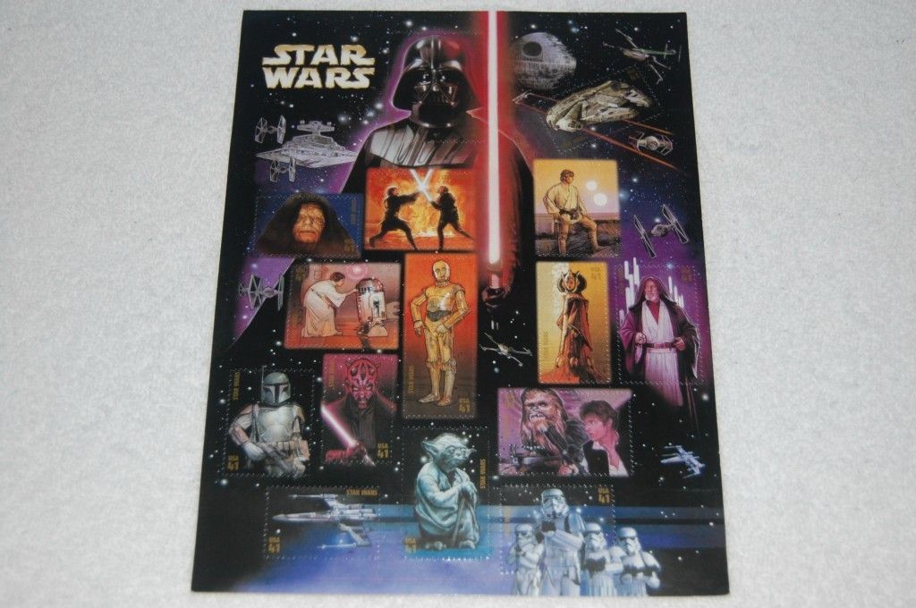 STAR WARS USPS Postal Service Unused New Sheet Lot Stamps 2007 ~ 41