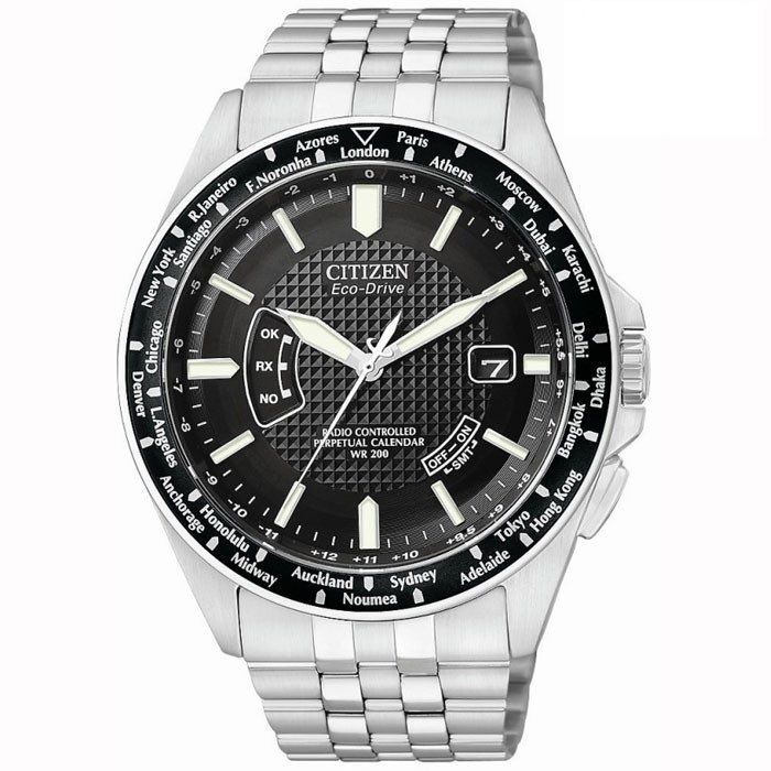 New Citizen Mens Eco Drive Stainless Steel Analog Quartz Watch CB0020