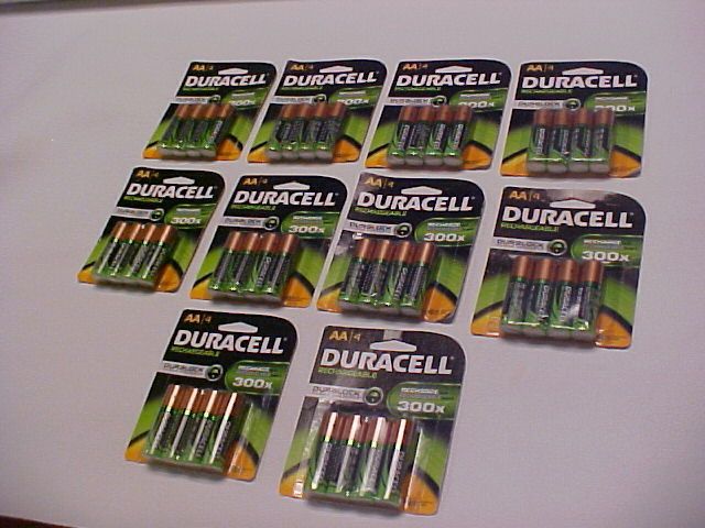 DURACELL AA 40 RECHARGEABLE 300X DURALOCK BATTERIES 10 4packs