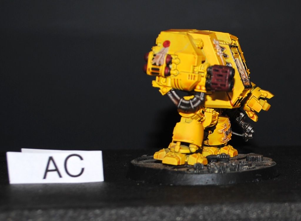 Warhammer 40K Space Marines Imperial Fists  dreadnought Resin Base AC