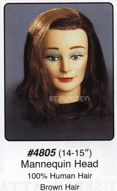 Annie 14 15 Brown 100 Human Hair Mannequin Holder