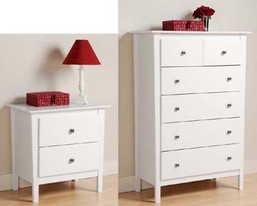 Berkshire Bedroom 6 Drawer Dresser Chest White New