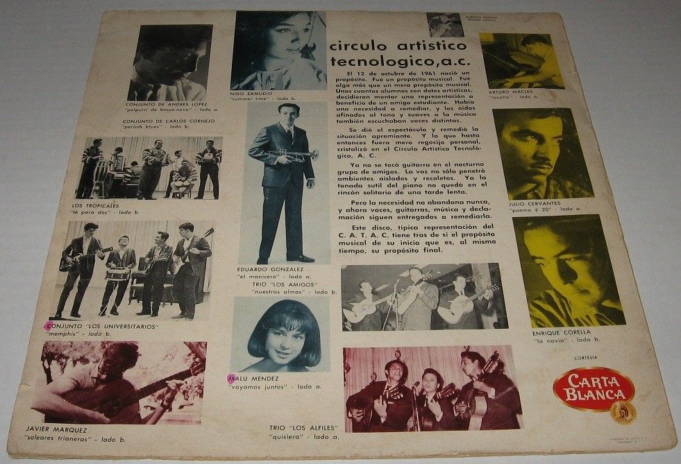 Tec de Monterrey 1964 Nido Zamudio Malu Mendez Mex LP