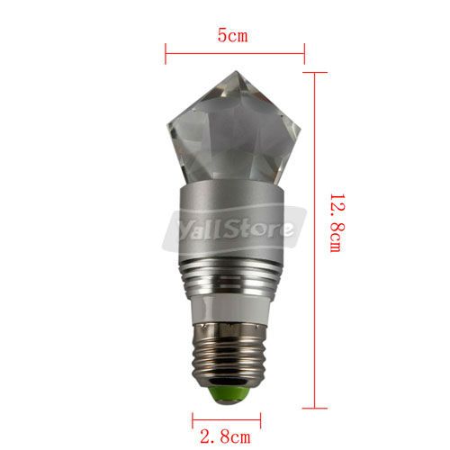 E27 3W RGB Crystal Flash LED Light Bulb Remote Control