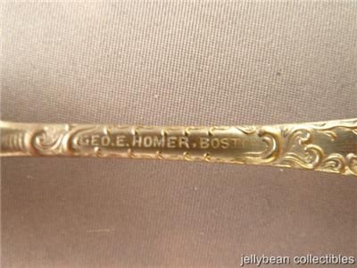 geo e homer boston new bedford souvenir spoon