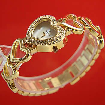 New Swarovski Crystal Charles Dumont Heart Women Watch