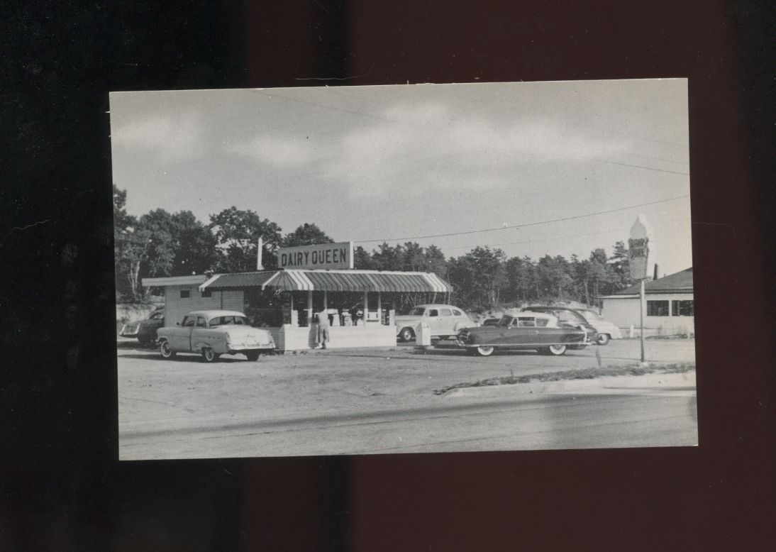 old East Greenwich RI postcard Dairy Queen drive in ice cream