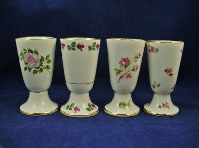 french porcelaines d art p dussault goblets roses