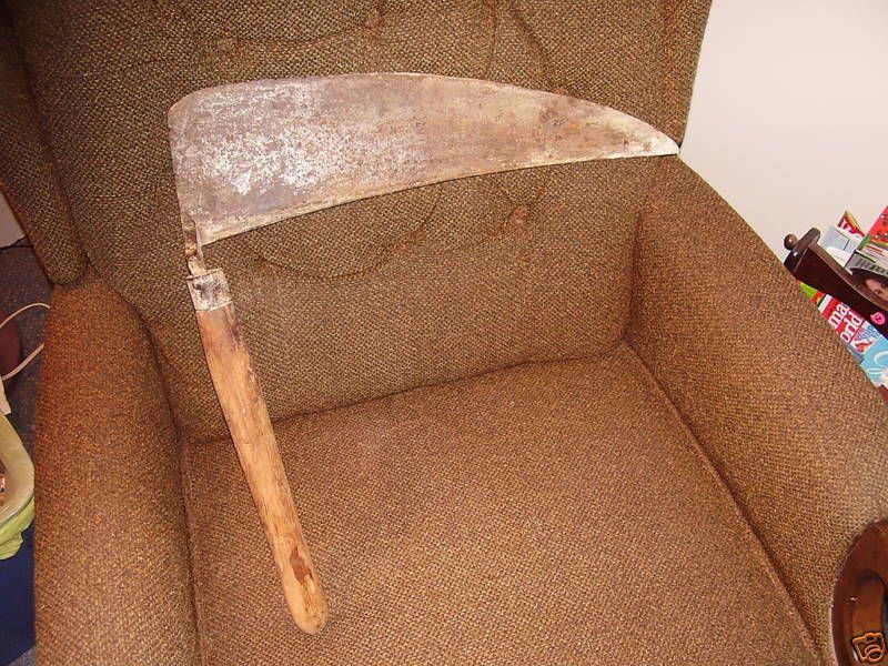  Antique Hay Knife Large Scythe Like Unusual