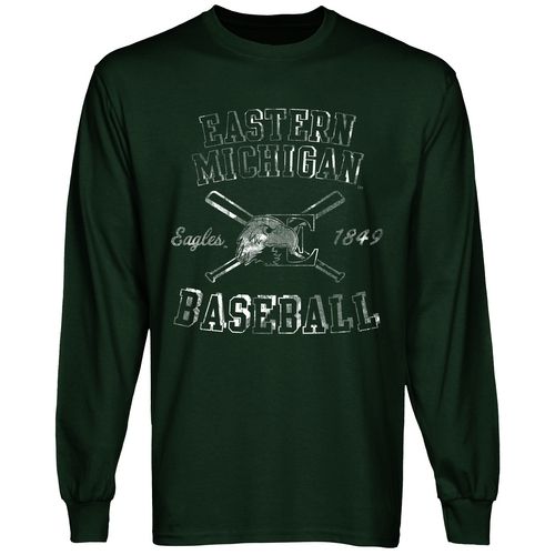 Eastern Michigan Eagles Vintage Arc Long Sleeve T Shirt Green