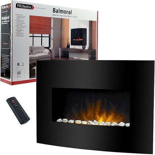 Prolectrix Balmoral Electric Fireplace Heater w Remote