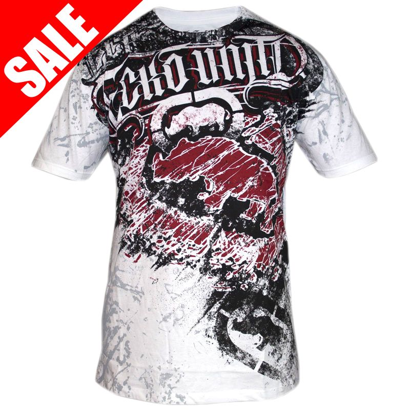 Ecko Unltd MMA UFC Slash Burn T Shirt Tee White RRP £30