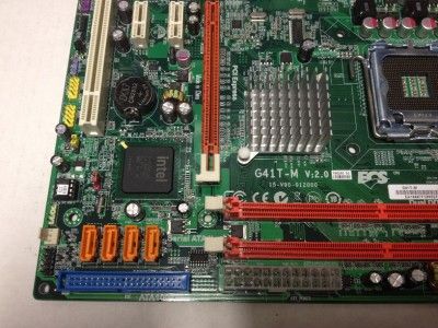 ECS Core 2 Quad Intel G41 FSB 1333 A V L MATX Motherboard G41T M V2 0