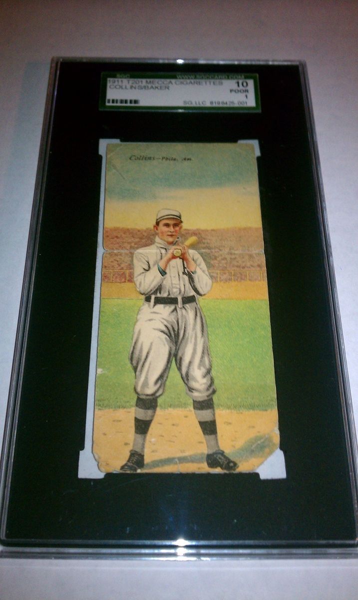 1911 Mecca T201 Folder of Eddie Collins and Frank Home Run Baker SGC 1