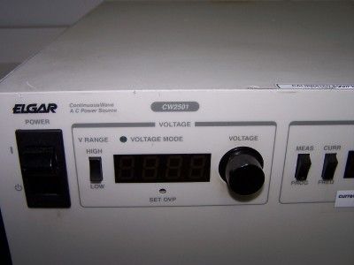 elgar cw2501m continuous ac power source w manual