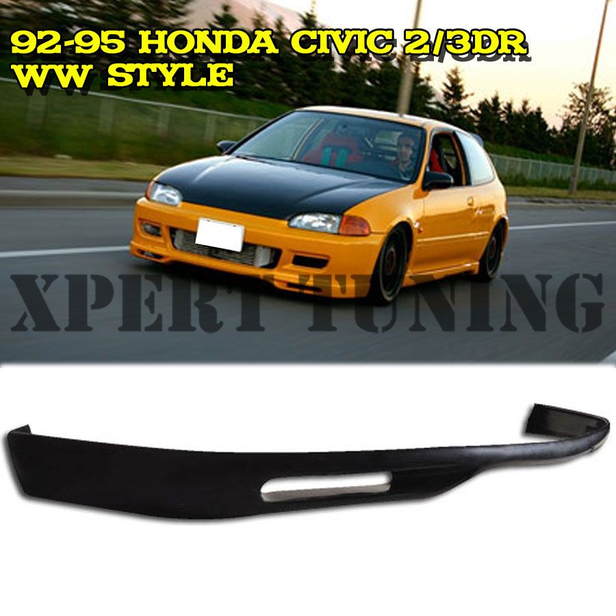 92 95 Honda Civic EG 2 3 Door JDM WW Front Bumper Lip Spoiler Poly