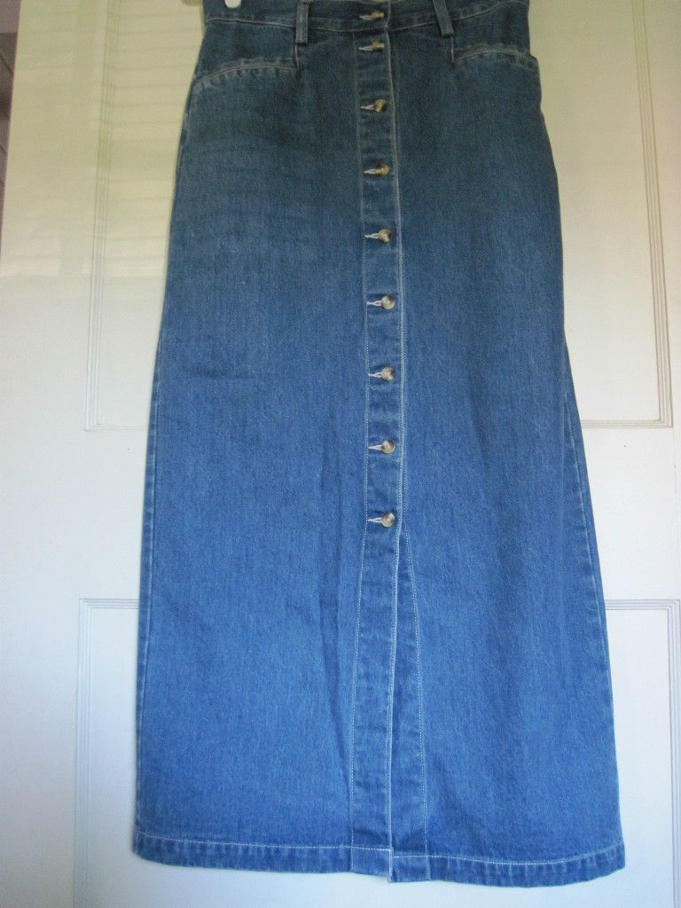 Eddie Bauer Long Denim Skirt Misses Size 8