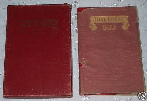 Antique Book Just Folks by Edgar Guest 1917 New