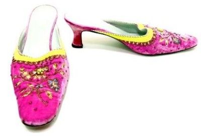 Emma Hope for Paul Smith Fab Hot Pink Velvet Mules 38 5