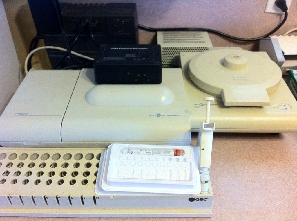 IDEXX QBC VETERINARY CENTRIFUGE AND AUTOREAD ANALYZER WITH TEST TUBE