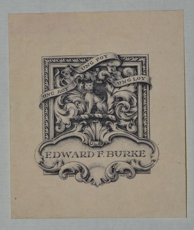 Edwin Davis French. Bookplate Of Edward F. Burke.