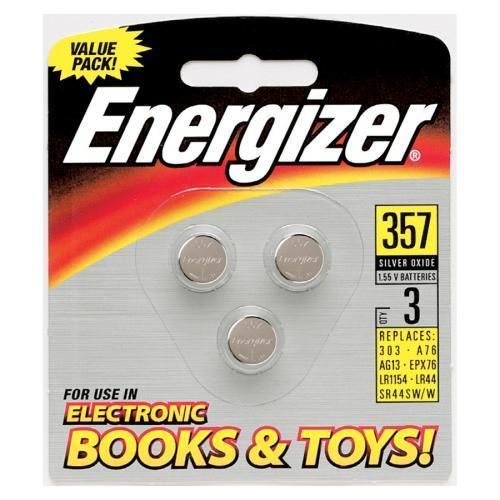 energizer 3 pack watch electronic batteries 357