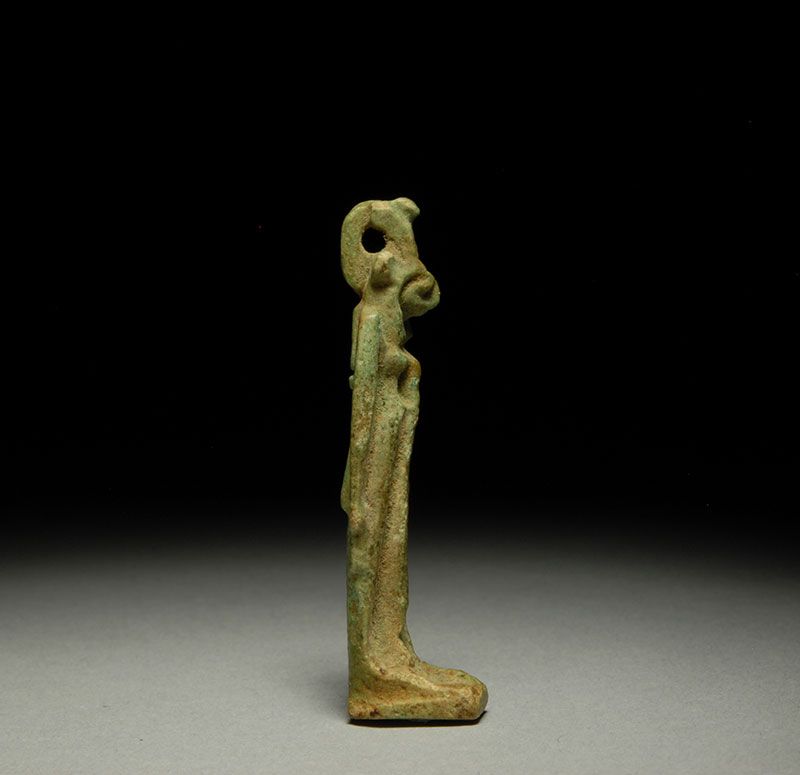  Egyptian faience amulet of Sekhmet, Goddess of war, dating to Egypt