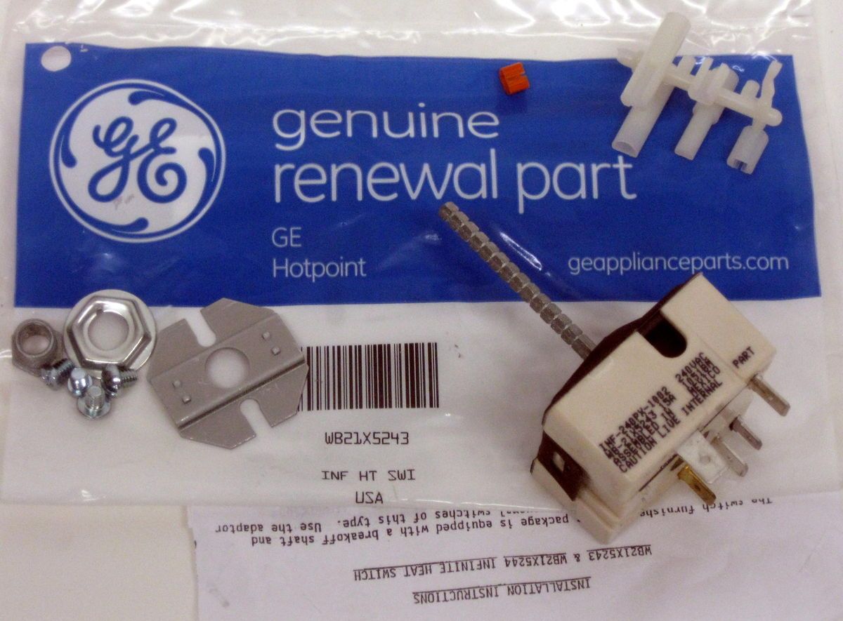 WB21X5243 Genuine GE Electric Range Burner Element Infinite Switch New