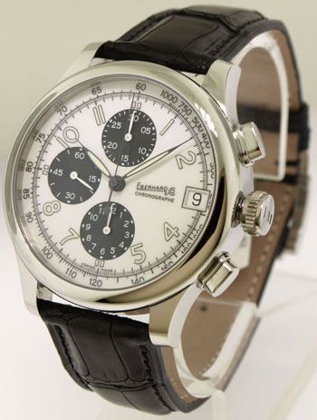 Eberhard Traversetolo Chronograph Date Automatic Swiss Made Watch MSRP