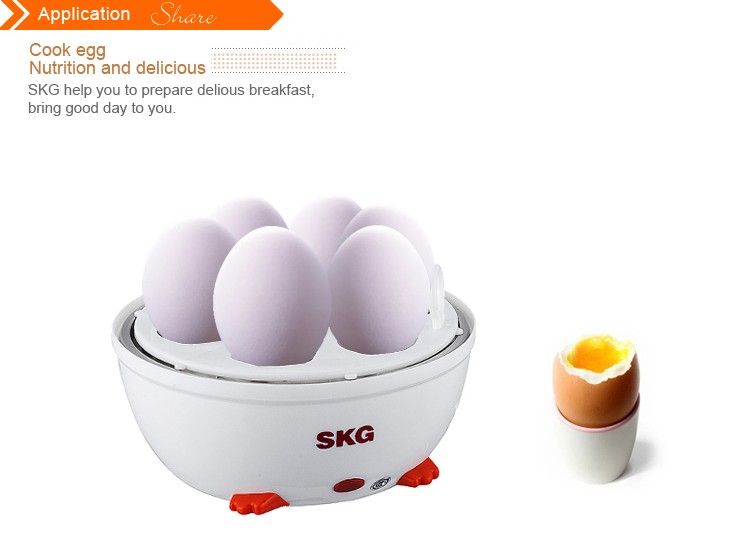 New 1pcs Electric Steam Egg Boiler 350W Egg Cooker Kitchen SKG FM 3102