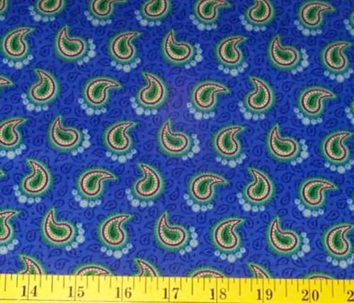 Mary Engelbreit Me Fabric Blue Paisley BTY