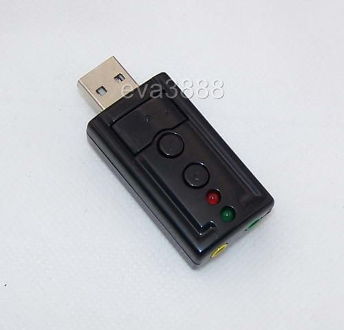 USB 2.0 to 3.5mm Stereo Audio Headset & Mic Adapter 3D Sound Track 7.1