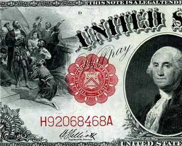 HGR 1917 $1 Red Seal Elliott Burke Near Uncirculated