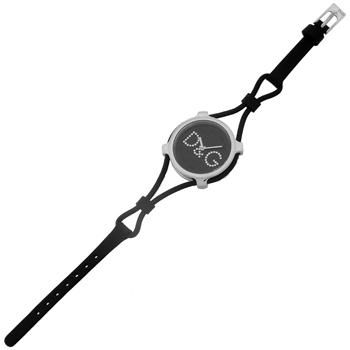 Has a black dial which features a diamanté D&G logo and silver tone