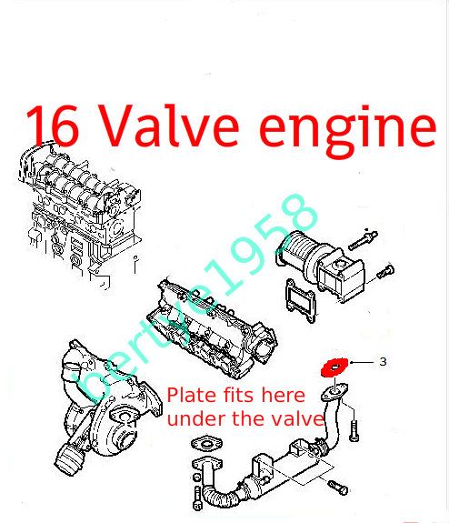 EGR Valve Blanking Blank Off Plate Vauxhall Y19DTH Y19DTL 1 9 Cdti