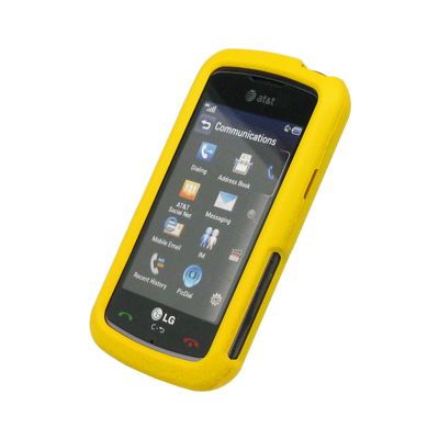 for LG Encore Rubber Hard Case Cover, Yellow