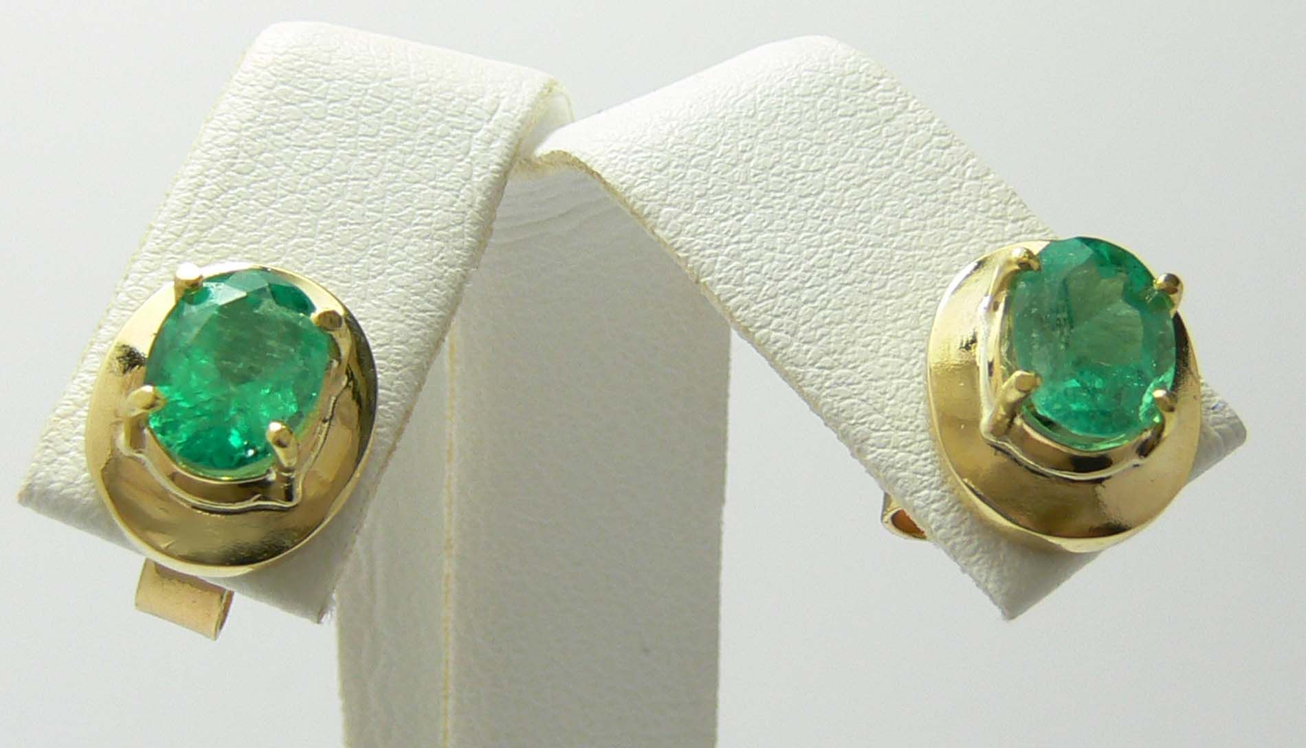 tired of boring diamond studs try colombian emerald studs image