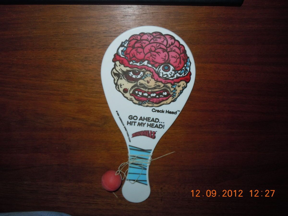  1983 Crack Head Madballs Paddleball Toy