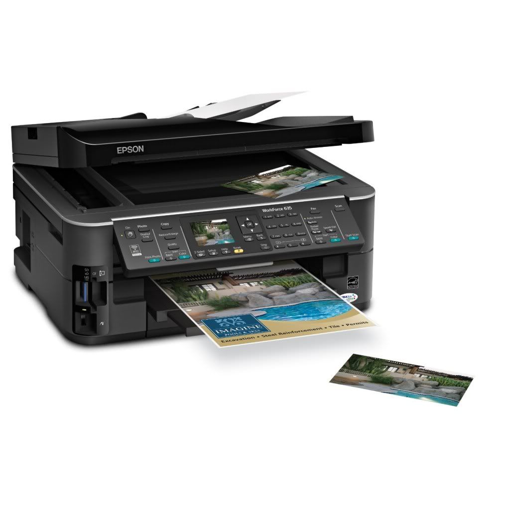 Epson Workforce 635 All in One Inkjet Printer No Ink