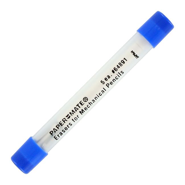  Tuff Stuff DynaGrip White Erasers, 5 per Tube. 12 Tubes, 60/Erasers