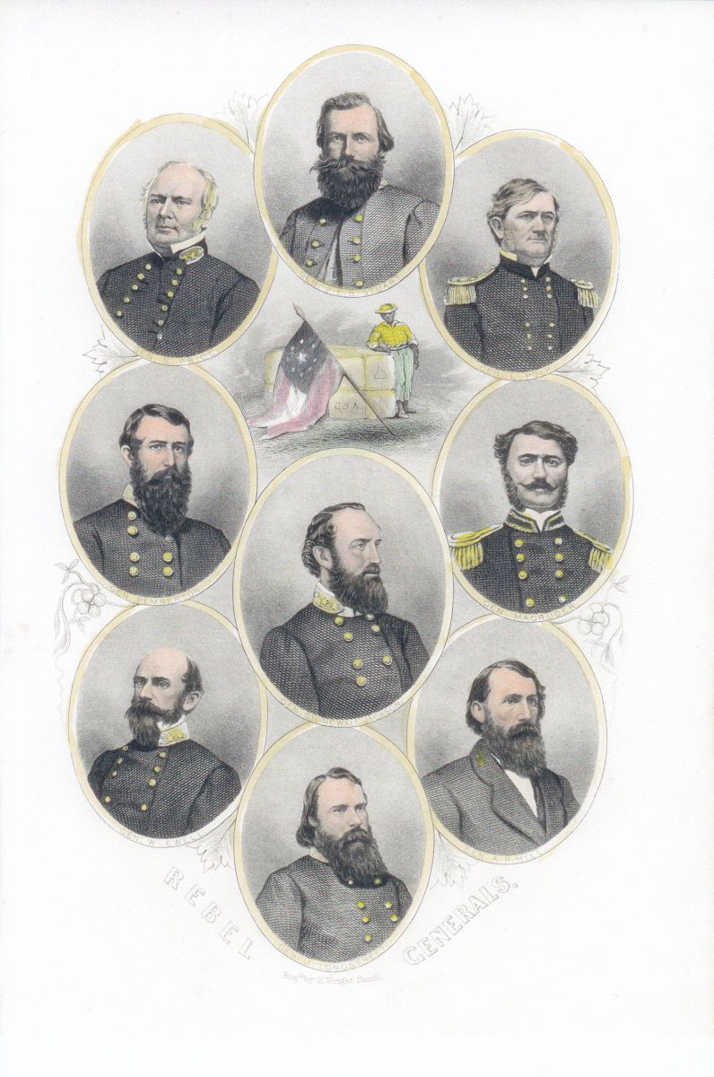 confederate generals print jeb stuart jackson ewell 9 confederate