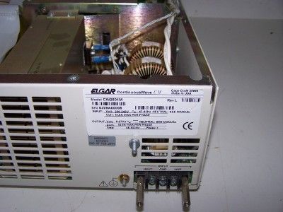 elgar cw2501m continuous ac power source w manual