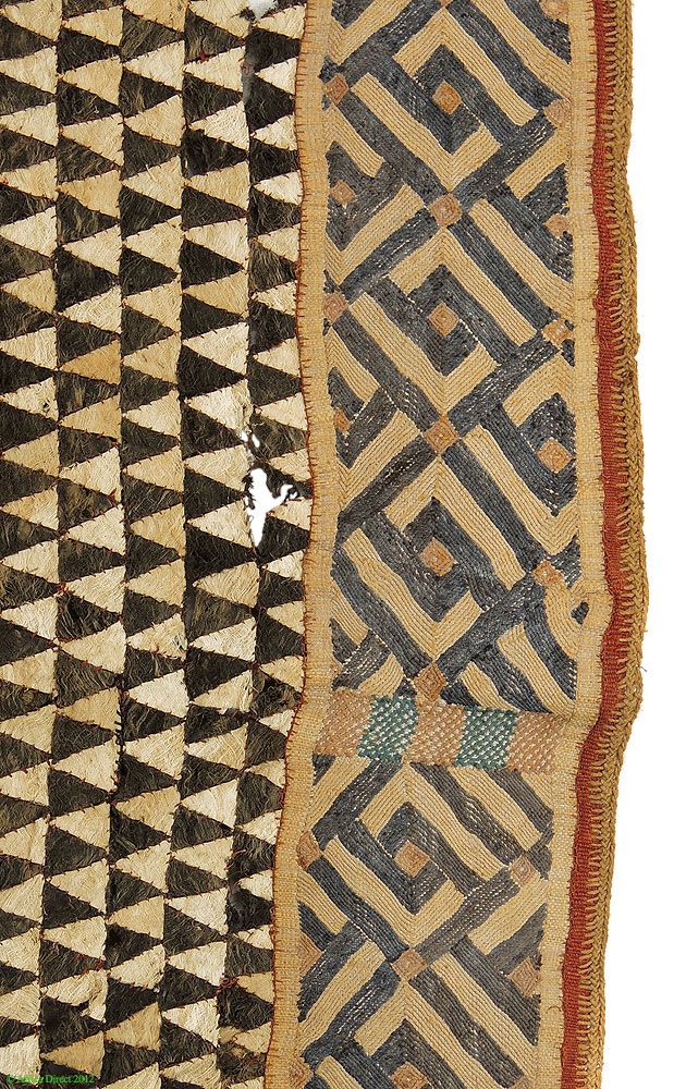 Kuba Royal Textile Bark Cloth and Raffia Overskirt Ntshakishyeen