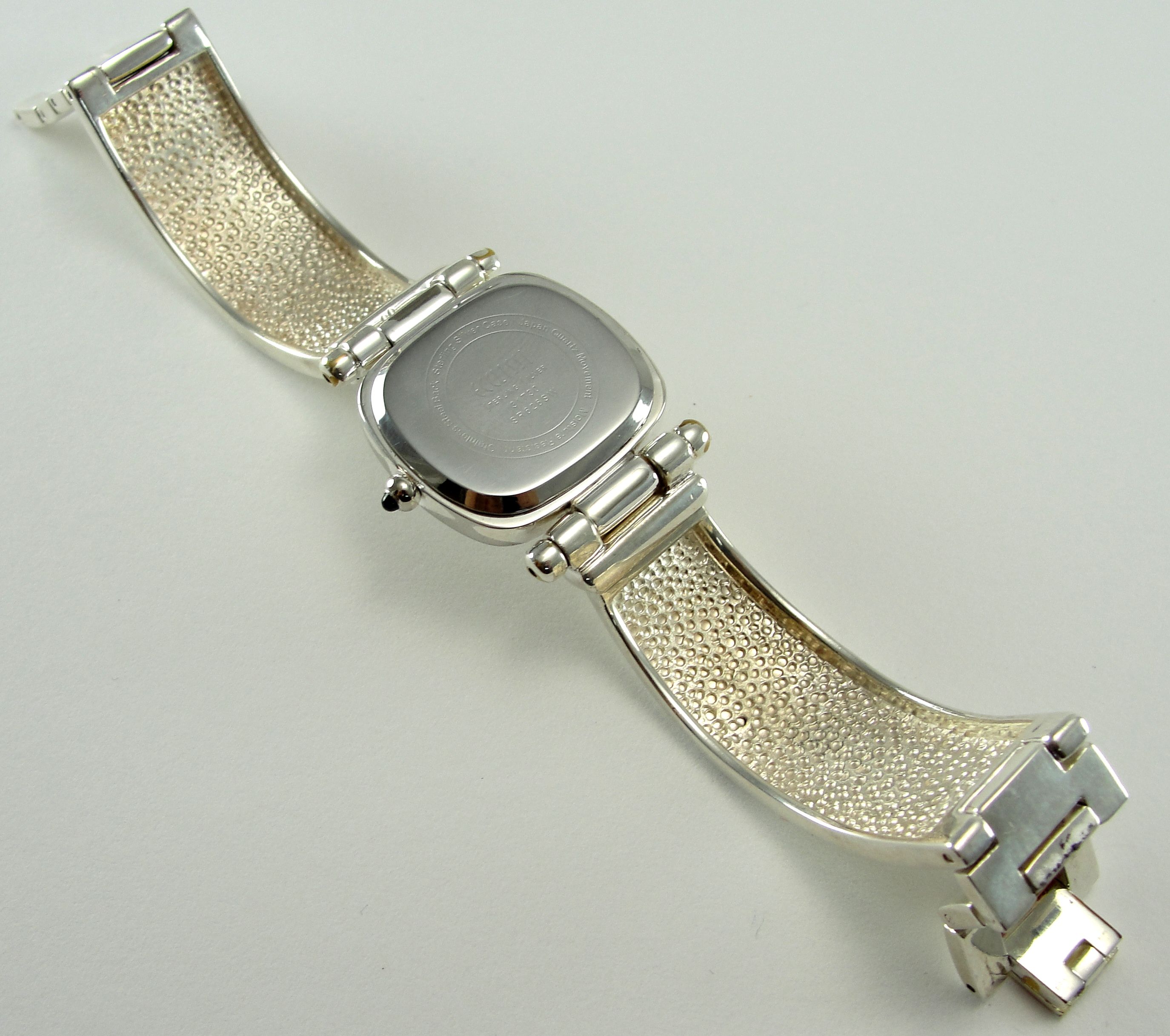 Ecclissi Sterling Silver Womens Watch Bracelet Band Gold Vermeil