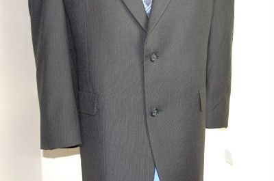 Bill Blass 2 Btn Navy Pinstripe Wool Suit W/ Pants 44R   S036