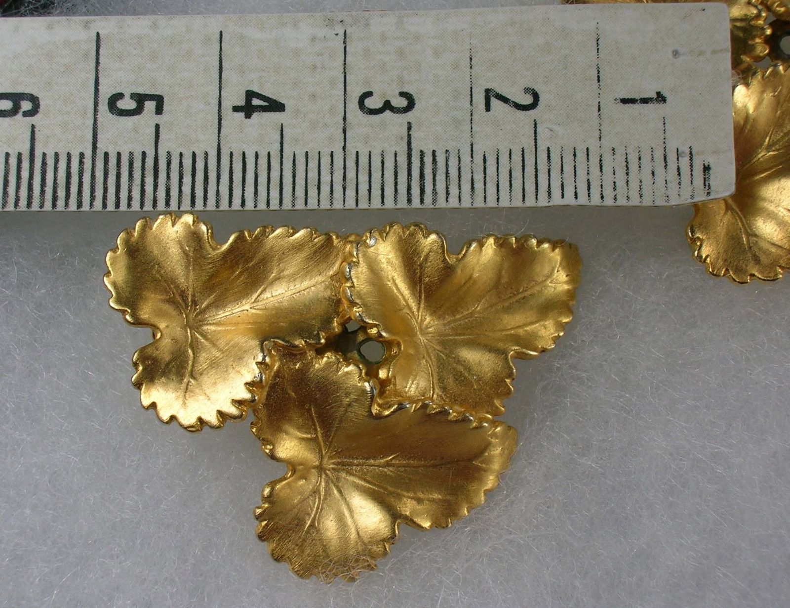 1950s Elsa Schiaparelli Vintage Earrings Fold Tone Leaves Estate