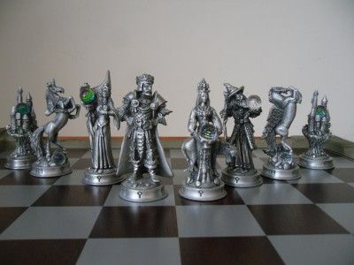 Vintage Fantasy of The Crystal Chess Set 1990 Danbury Mint Chess