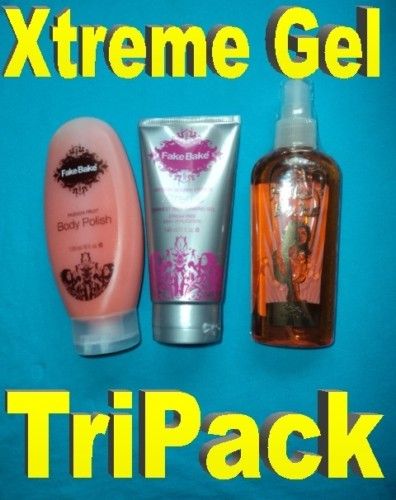 Fake Bake Self Tanning Gel Tripack w Polish Smoothie